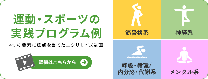 運動・スポーツの実践プログラム例